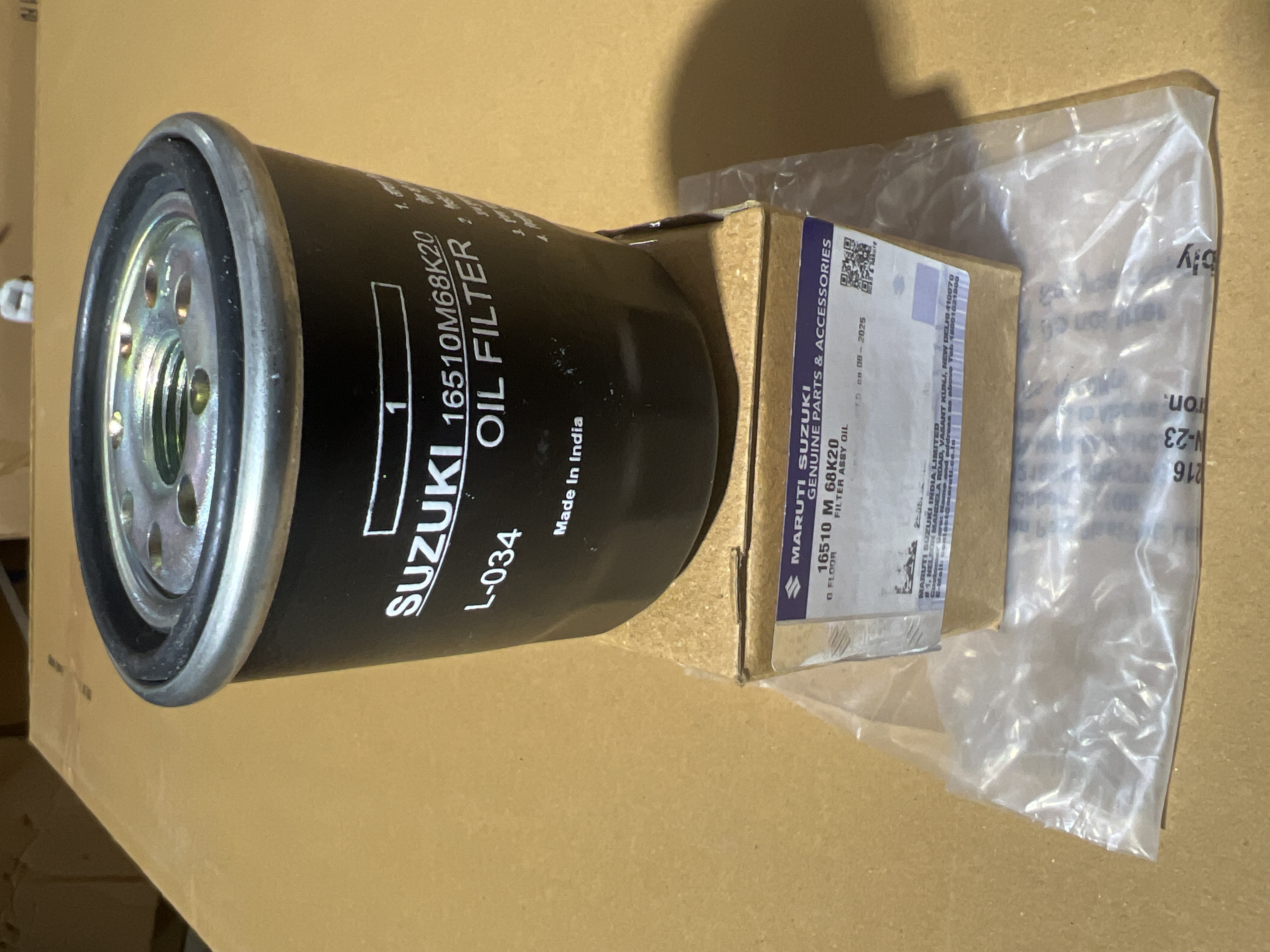 SUZUKI SWIFT FILTER ASSY OIL             16510M68k20 STOCKID 3257