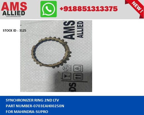 MAHINDRA SUPRO SYNCHRONIZER RING 2ND LTV 0703EAH00250N STOCKID 3125