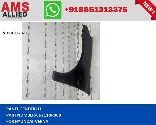 HYUNDAI VERNA PANEL FENDER LH 663110P000 STOCKID 3205