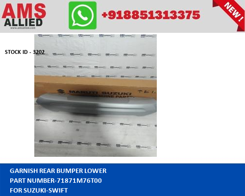 SUZUKI SWIFT GARNISH REAR BUMPER LOWER 71871M76T00 STOCKID 3202