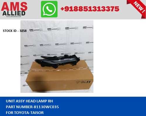 TOYOTA TAISOR UNIT ASSY HEAD LAMP RH 81130WC035 STOCKID 3258