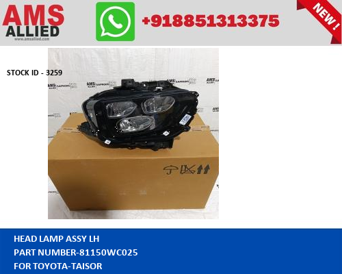TOYOTA TAISOR HEAD LAMP ASSY LH 81150WC025 STOCKID 3259
