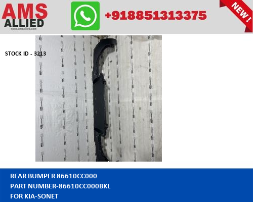 KIA SONET REAR BUMPER 86610CC000 86610CC000BKL STOCKID 3213