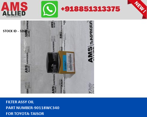 TOYOTA TAISOR FILTER ASSY OIL 90118WC340 STOCKID 3268