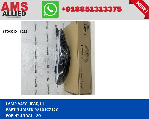 HYUNDAI I 20 LAMP ASSY HEAD,LH 92101C7120 STOCKID 3222